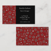 Rode Visitekaartjes Bandana (Voorkant / Achterkant)