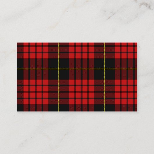 Rode Visitekaartjes met Tartan (Voorkant)