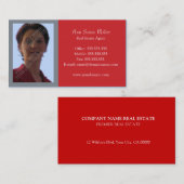 Rode Visitekaartjes voor onroerend goed (Voorkant / Achterkant)