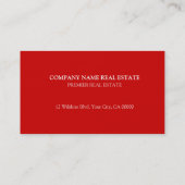 Rode Visitekaartjes voor onroerend goed (Achterkant)