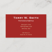 Rode Visitekaartjes voor optometrist (Achterkant)