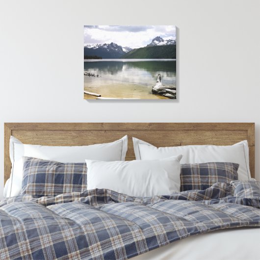 Rode vismeer canvas afdruk (Insitu (Slaapkamer))