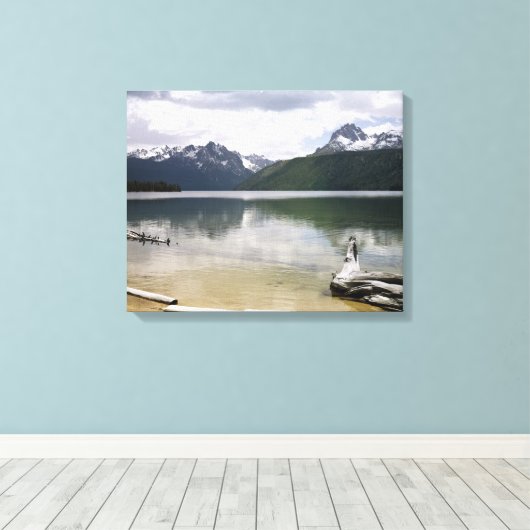 Rode vismeer canvas afdruk (Insitu (Houten vloer))