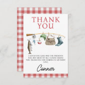  rode Vissen O-Fish-Ally één verjaardag Bedankkaart (Voorkant / Achterkant)