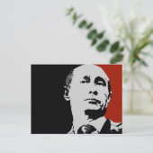 Rode Vladimir Poetin Briefkaart (Staand voorkant)