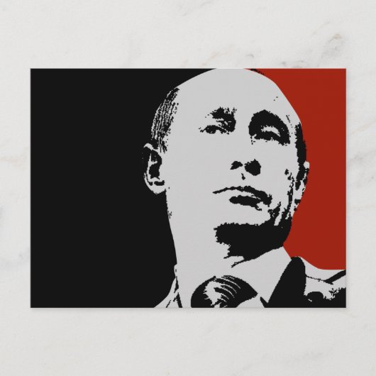 Rode Vladimir Poetin Briefkaart (Voorkant)