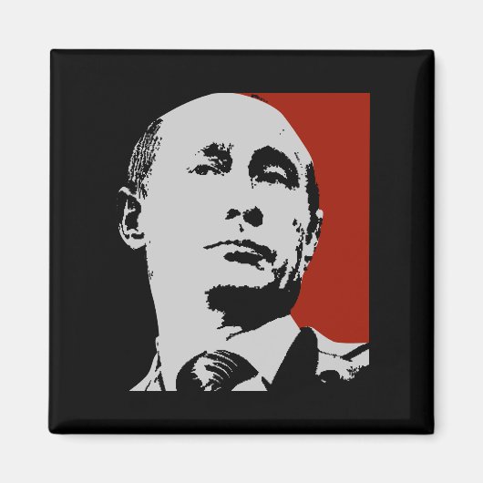 Rode Vladimir Poetin Magneet (Voorkant)