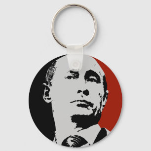 Rode Vladimir Poetin Sleutelhanger