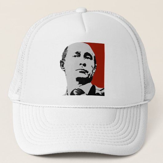 Rode Vladimir Poetin Trucker Pet (Voorkant)