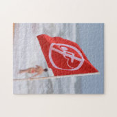 Rode vlag — 11x14 legpuzzel (Horizontaal)