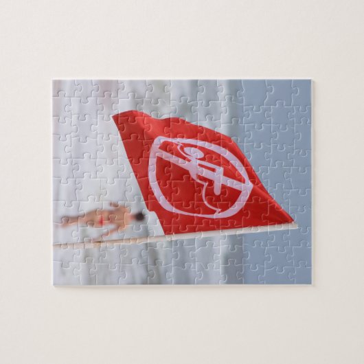 Rode vlag — 8x10 legpuzzel (Horizontaal)