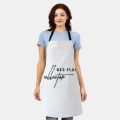 Rode Vlag Ballon – Kook enkele waarschuwingsborden Schort (Gedragen)