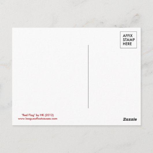 Rode vlag: briefkaarten (Achterkant)