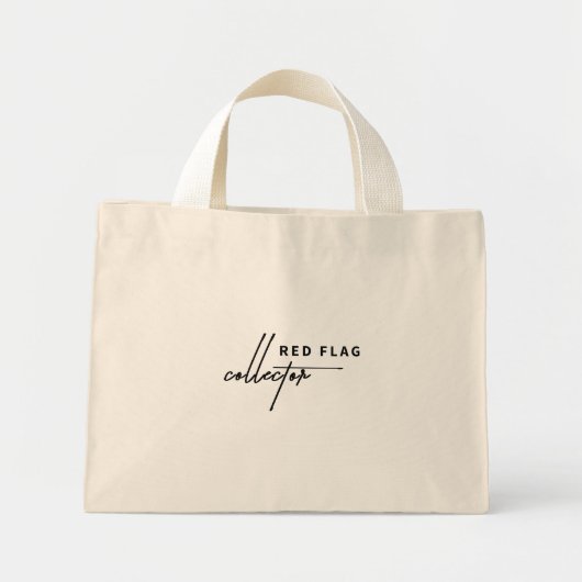Rode vlag - Draag de waarschuwingsborden Mini Tote Bag (Voorkant)