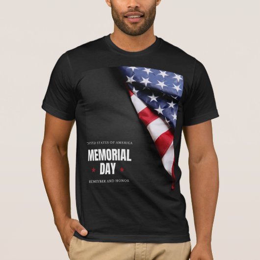 Rode vlag foto ontwerp t-shirt (Voorkant)