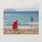 Rode vlag geen zwemmen op het strand - Mallorca Briefkaart (Voorkant)