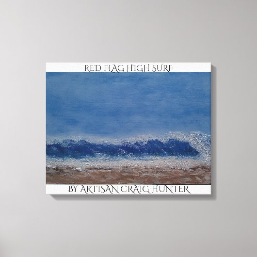 Rode vlag hoge branding canvas afdruk (Voorkant)