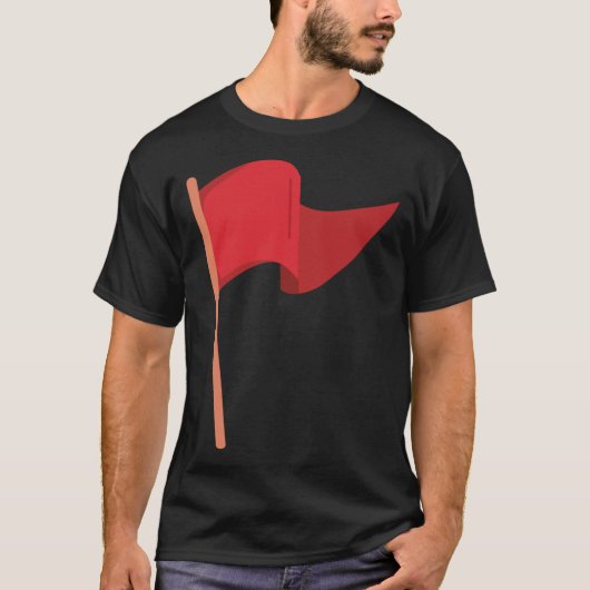Rode Vlag Meme meisje retro T-shirt (Voorkant)