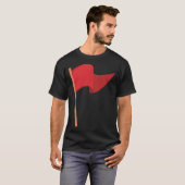 Rode Vlag Meme meisje retro T-shirt (Voorkant volledig)