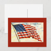 Rode vlag Onafhankelijkheidsdag Briefkaart (Voorkant / Achterkant)