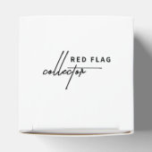 Rode Vlag - Waarschuwing op het feest Bedankdoosjes (Bovenkant)