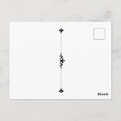  rode vlakke zijderoute Mode Briefkaart (Achterkant)