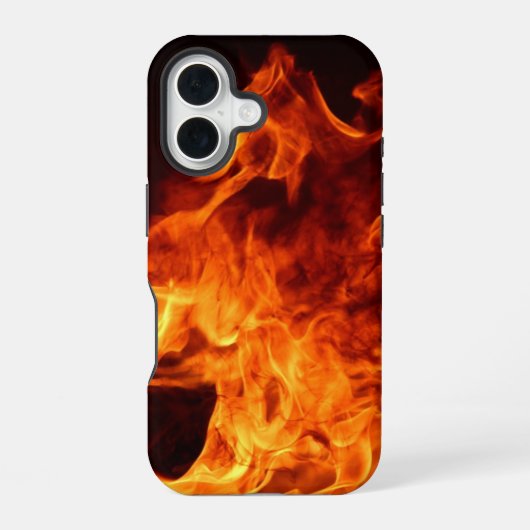 Rode Vlammen iPhone 16 Hoesje (Achterkant)