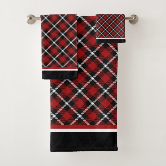 Rode vlecht bad handdoek (Insitu)