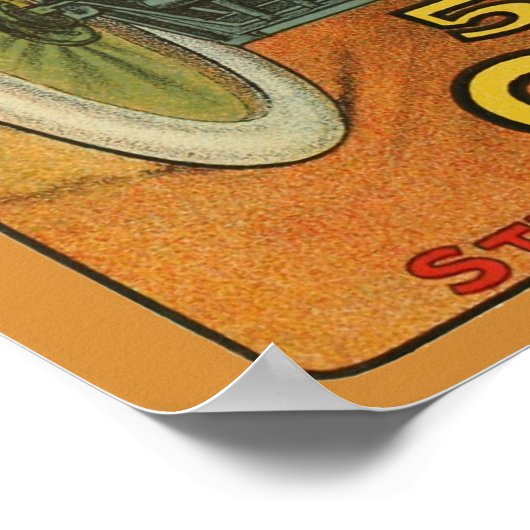  rode vlek 5 cent cigar auto en Poster (Hoek)