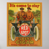  rode vlek 5 cent cigar auto en Poster (Voorkant)