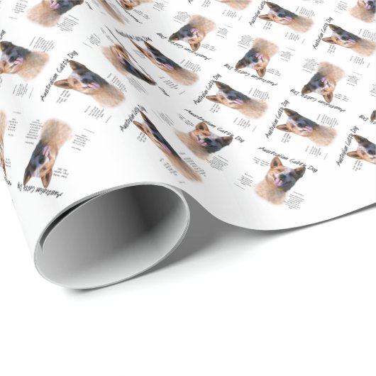 Rode vlek Australische vee hond geschiedenis Cadeaupapier (Rol Hoek)