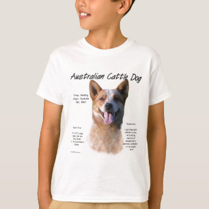 Rode vlek Australische vee hond geschiedenis T-shirt