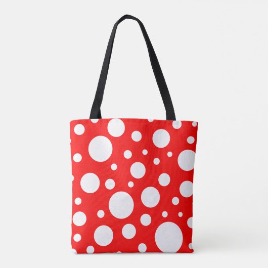 Rode vlekken Canvas tas (Achterkant)