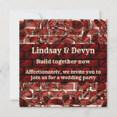 Rode vlekken of krassen op rooster of baksteen kaart (Voorkant)