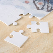 Rode vlekken op een rowan boom in het bos legpuzzel (Zijkant)