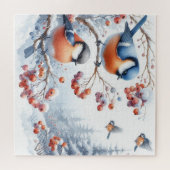 Rode vlekken op een rowan boom in het bos legpuzzel (Horizontaal)