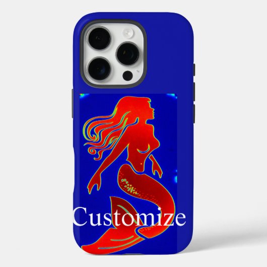 rode vlekvormig blauw Case-Mate iPhone case (Achterkant)