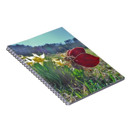 rode vleugelfee en daffodils notitieboek (Rechterzijde)