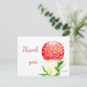 Rode vlieg agaric, paddenstoel. Hartelijk Bedankt Briefkaart (Staand voorkant)