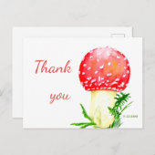 Rode vlieg agaric, paddenstoel. Hartelijk Bedankt Briefkaart (Voorkant / Achterkant)
