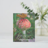Rode vlieg-paddenstoel briefkaart (Staand voorkant)