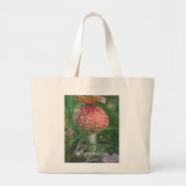 Rode vlieg-paddenstoel grote tote bag (Voorkant)