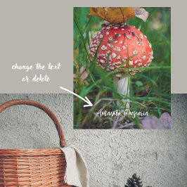 Rode vlieg-paddenstoel poster