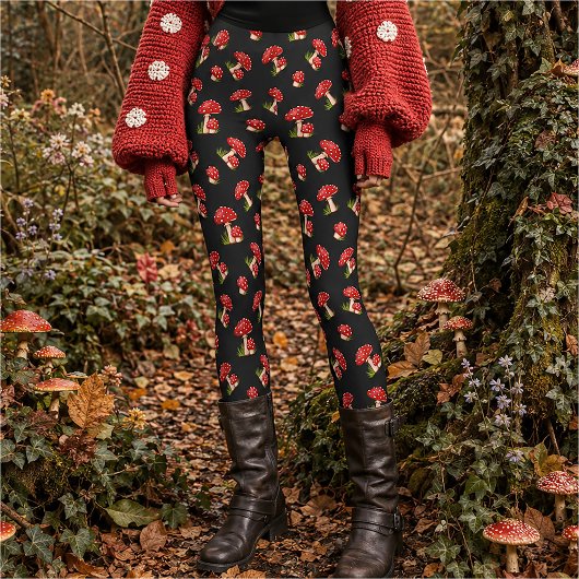 Rode Vliegenzwam Gevlekte Magische Paddenstoel Leggings