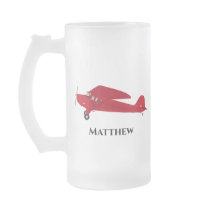 Rode Vliegtuig, gevlochten Mok glas