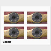 Rode Vliegtuig Houten Propeller Stickers (Vel)