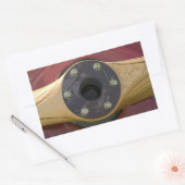 Rode Vliegtuig Houten Propeller Stickers (Envelop)