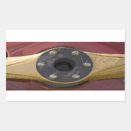 Rode Vliegtuig Houten Propeller Stickers