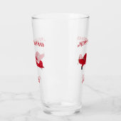 Rode Vliegtuig Merry Kerstmis Pint Soda Jar Glas (Links)