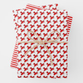 Rode vliegtuigen die op zondag papier overvallen inpakpapier vel (In situ)